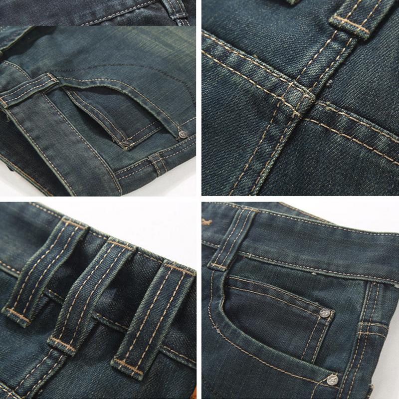 Plus Size Casual Jeans Men Retro Blue Baggy Denim Pants High Quality Loose Straight Jean Trousers 38 40 42 44 Jeans