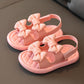 Summer Girls' Solid Color Sandals Non-slip Soft Bottom Middle and Small Children's Student Princess Shoes Open Toe Baby Beach Sandals