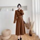 Spring Sweet Retro Bowknot Female Dress Temperament Was Thin Female Student Dress Korean Version of The Wild Mid-length A-line Skirt