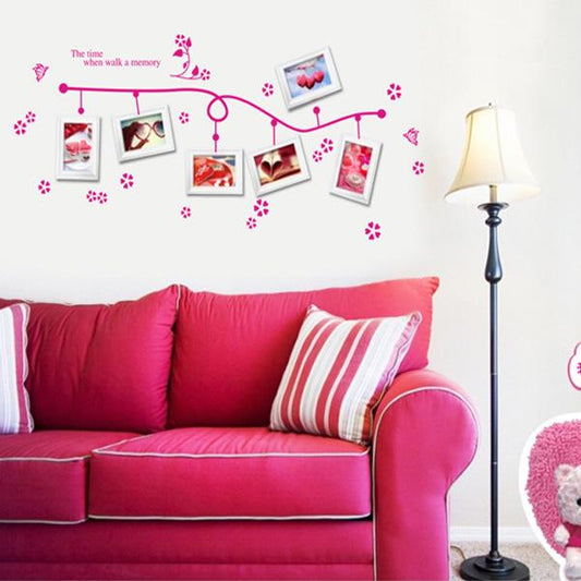 Romantic room personality independent combination flower vine photo wall stickers fashion