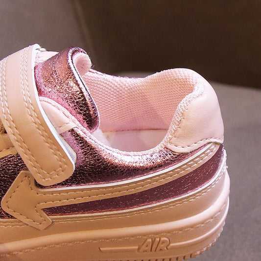 2020 Spring Girls and Boys Canvas Shoes Fashion Causal Girls Sneakers PU Shoes for Children's Flat with Shoes