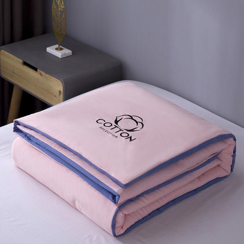 Summer Soft Washed Cotton Skin-friendly Down Velvet Quilt Machine Wash Single Double Air-conditioned Quilt Student Spring and Autumn Quilt
