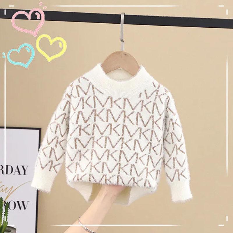 Children's Sweaters Mink Wool Thickening In The Autumn Winter Child Boy's Head Warm Sweater Render Unlined Upper Garment
