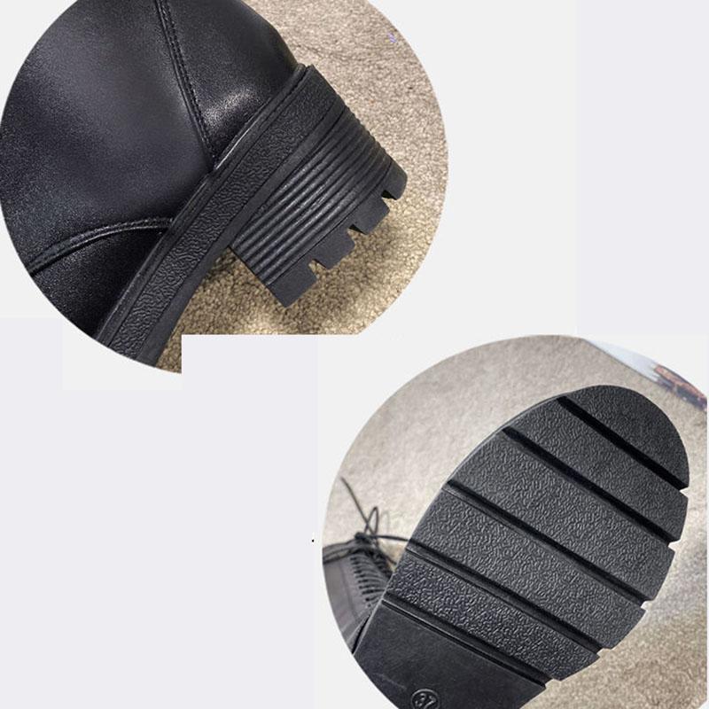 Long Boots Autumn and Winter Knight Boots Lace-up Riding Boots British Style But Knee Boots Women's High Heels Boots