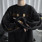 Plus Velvet Thick Sweater Men's Loose Large Size Jacket Youth Autumn and Winter Long-sleeved T-shirt Pullover Top Men's Trend
