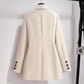 Plus Size Women's Spring and Autumn Slim Suit Loose Temperament Pleated Skirt Two-piece Suit