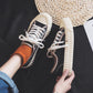 Canvas Shoes Women Casual Flats 2020 Trendy Korean Version Lace-up Fashion Female Spring/autumn Shoes Solid White Shoes