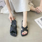 Sandals and Slippers Women's Outer Wear Summer Korean Fashion Candy Color Woven Cross Flat Flip Flops