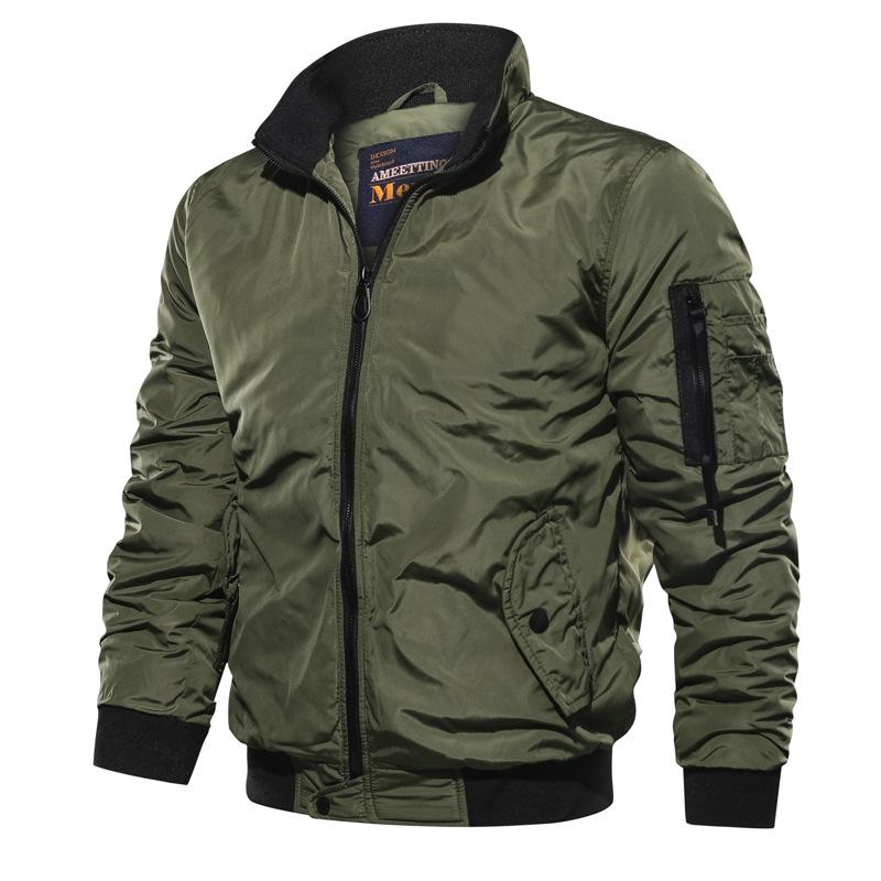 Spring and Autumn Jacket Bomber Jacket Men's Casual All-match Loose Warm Outdoor Hiking Jacket