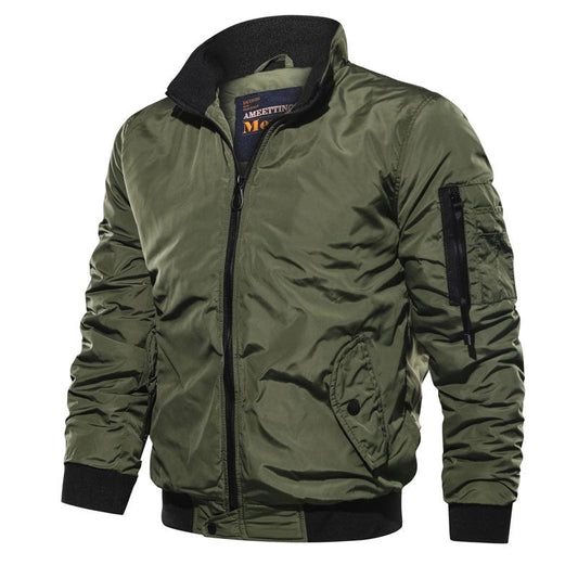 Spring and Autumn Jacket Bomber Jacket Men's Casual All-match Loose Warm Outdoor Hiking Jacket