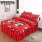 Bedspread Cotton Bed Skirt Bed Flat Fitted Sheet Bedding Bed Sets Queen King Size