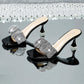 High-heeled Slippers Women's All-match Rhinestone Sandals and Slippers Temperament Stiletto Medium Heel Flip Flops