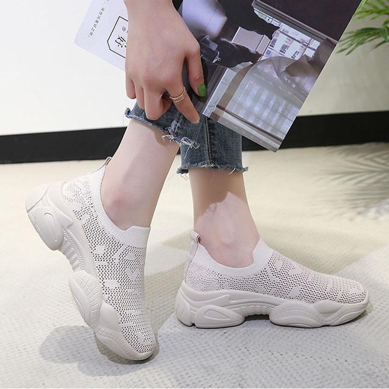 Women Sneakers Fashion Socks Shoes Casual White Sneakers Summer Knitted Vulcanized Shoes Trainers Women's Tennis
