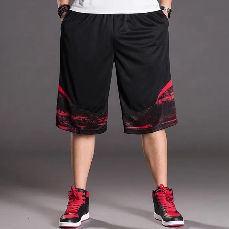 Summer Thin Basketball Pants Large Size Men's Shorts Casual Loose 5 Points Pants Sports Pants Breathable Large Pants