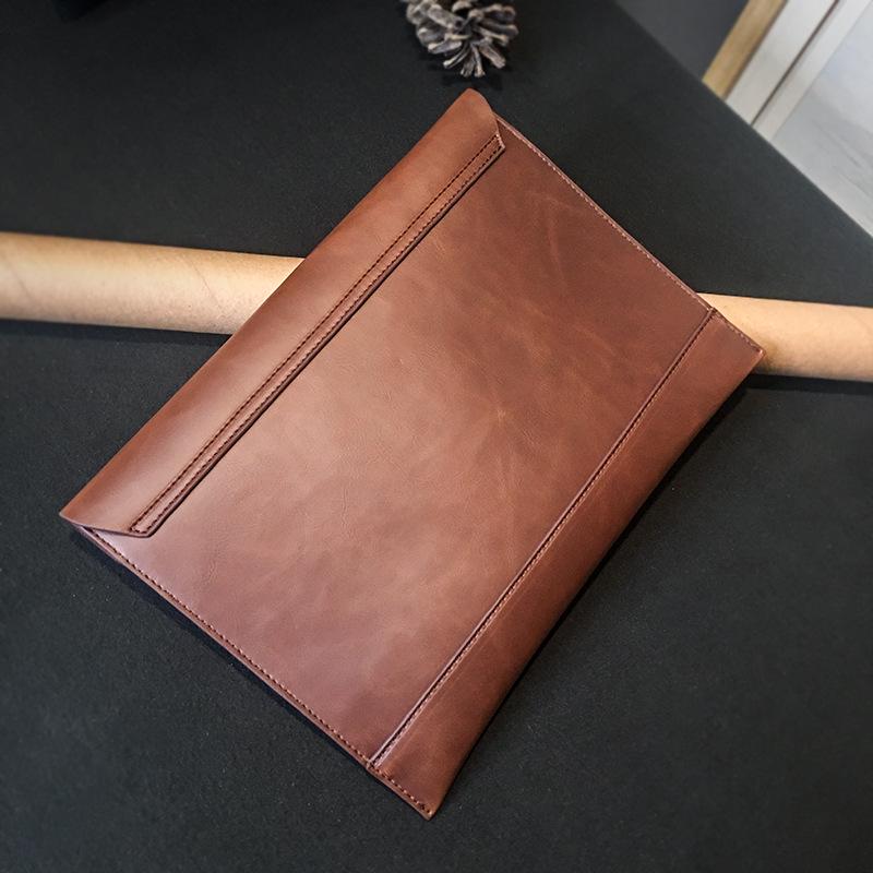 Business Paper Bag Men Versatile Leather Waterproof Stereotype IPAD Handbag Envelope Clutch Bags