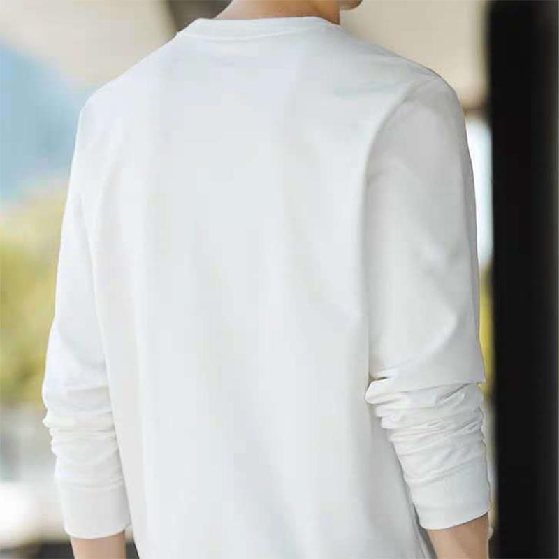 Sweater All-match Solid Color Sweater Men Loose Long-sleeved Sweater Autumn Couple Sweater Pullover Bottoming Sweater Plus Velvet