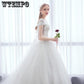 Wedding dress women white luxury lace floor-length lace up Wedding bridal gown Dress Princess Dress