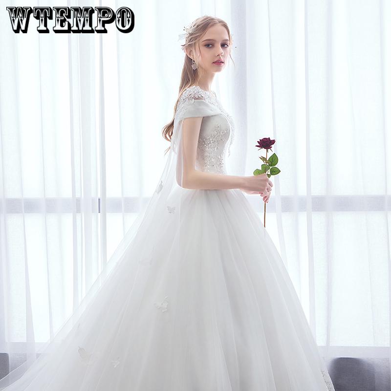 Wedding dress women white luxury lace floor-length lace up Wedding bridal gown Dress Princess Dress