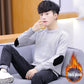 Knitted Man Sweater Fashion Men Casual Autumn Mens Sweaters Fake Shirt Collar Warm Winter Pull Homme