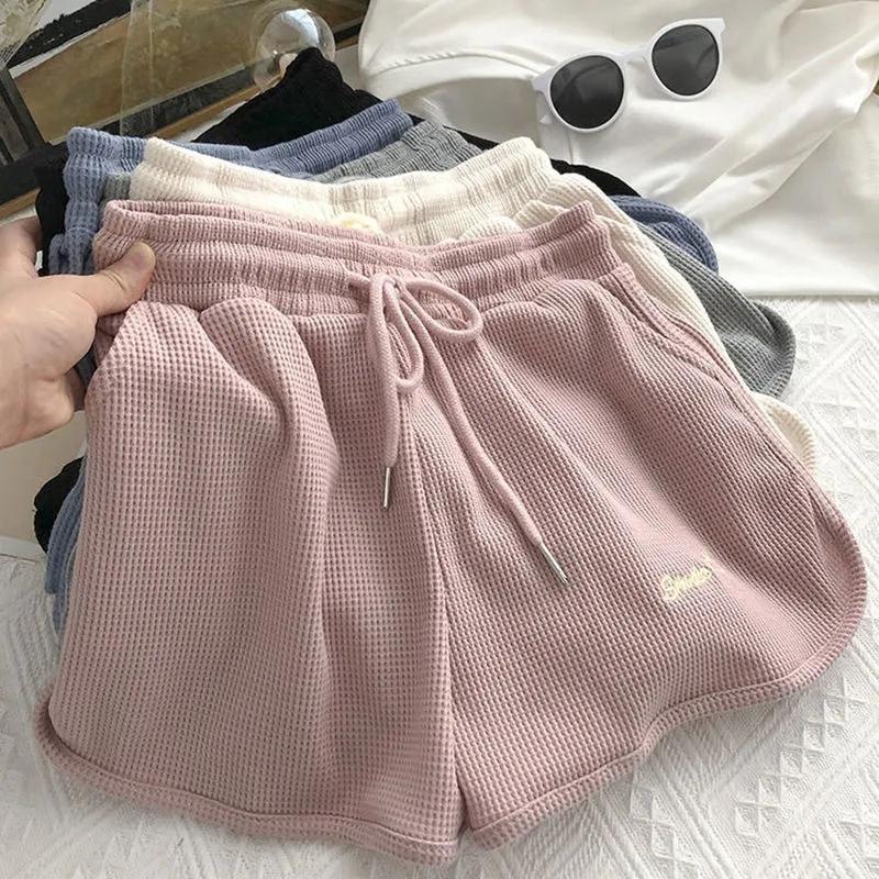 Women's Super Shorts Summer Thin Casual Wide Legs High Waist Loose Sports Shorts Home Three Points Girls Fitness Cute Jogging Pants