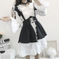 Black and White Gothic Style Maid Costume Lolita Dress Cute Japanese Costume Party Dress
