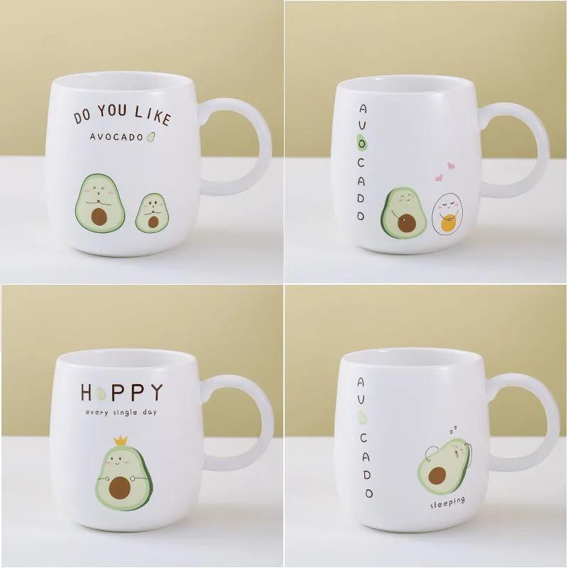 Ceramic Teacup Coffee Large-capacity Household Spoon with Lid Drinking Water Girl Cute Men Student Simple Mug
