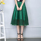 Woman High Waist Mesh Pompous Mid Long Skirt Solid Color Lace Skirt Four Seasons To Wear Elastic Waist Skirt