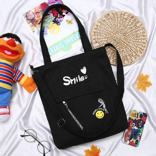 Ladies Canvas Bag Fashion Portable Small Bag Student Bag Shoulder Bag Shopping Bag Waterproof Bag
