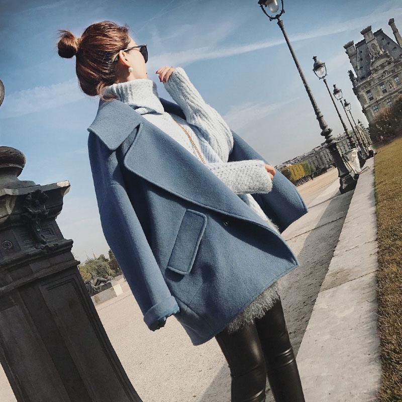 Women Wool Coat Female Winter Woolen Jacket Women's Popular Outerwear Woolen Coat Women Overcoat
