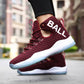 Basketball shoes men's breathable high-top sneakers men's wild casual flying woven mesh sneakers