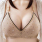 Mother Underwear Middle-aged and Elderly Ladies Comfortable Thin Bra Without Steel Ring Gathered Large Size Adjustable Bra Anti-sagging