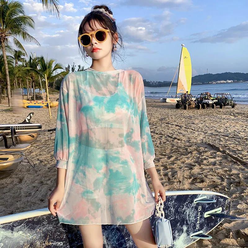 Three-piece Swimsuit Swimsuit Female Slim Swimsuit Female Split Swimsuit Sunscreen Ladies Split Swimsuit Sweet and Cute