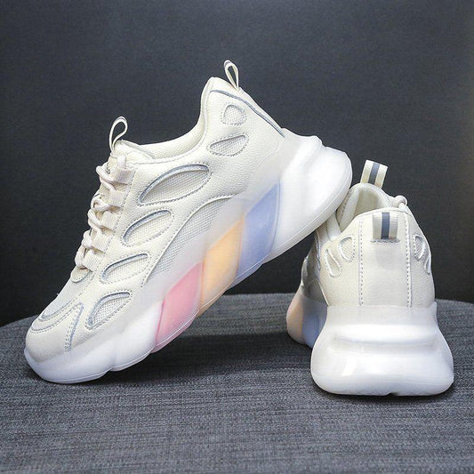 Thick-soled Height-increasing Shoes Fashion Ladies  All-match Casual Sports Shoes Spring and Summer Outdoor Running Breathable Clearance Shoes