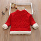 Children's Warm and Windproof Sweater Sweater Base Set To Thicken Autumn and Winter Clothes High and Low Collar Twist