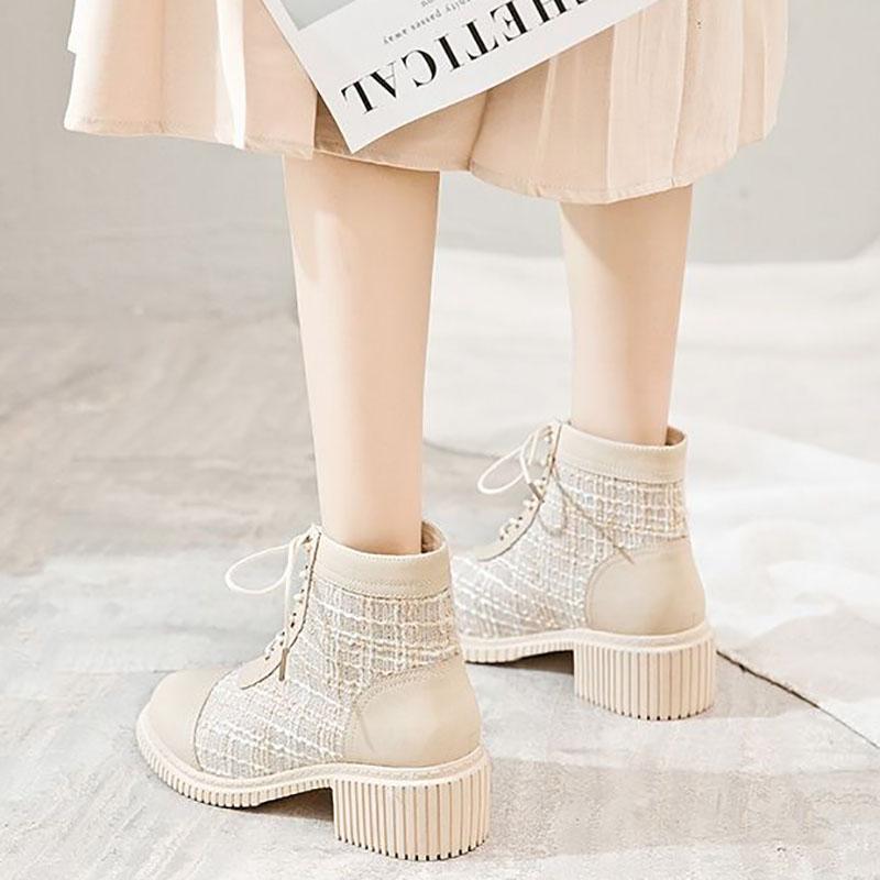 Women's Boots Martin Boots Women's Spring and Autumn Single Boots Thick High-heeled Boots All-match Women's Boots