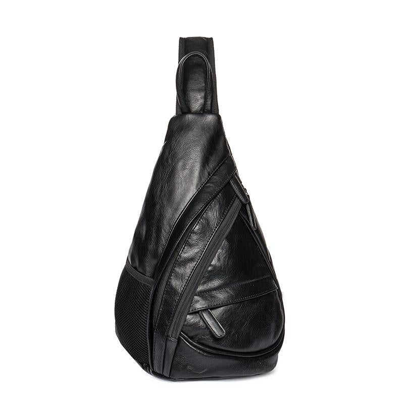 Chest Bag Men Black Large Capacity Multi-pocket Crossbody Outdoor Sports Fitness Shoulder Bag