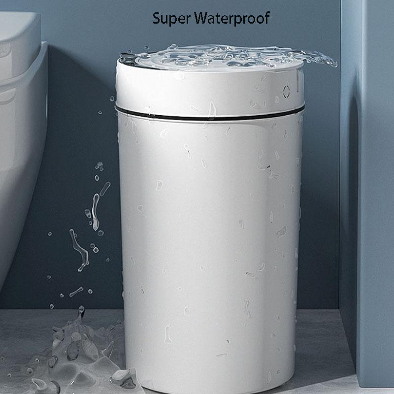Smart Trash Can Household Battery with Cover Automatic Induction Living Room Bathroom Toilet Kitchen Creative Electric Waste Paper Basket