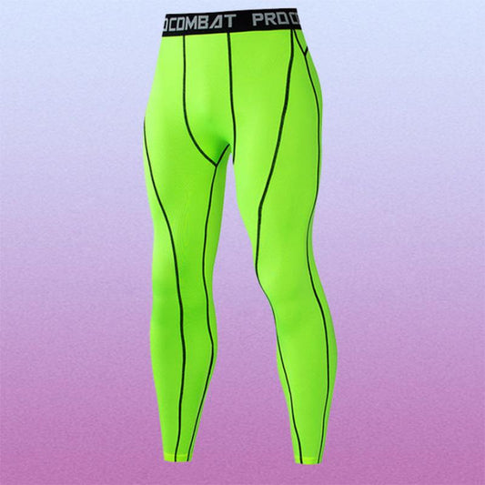Basketball Tight Trousers Thin Elastic Fitness Training Running Quick-drying Bottoming Compression Nine-point Pants Men