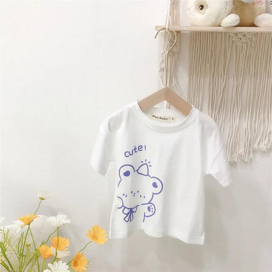 Kids Girl T Shirt Summer Baby Cotton Tops Toddler Tees Clothes Children Clothing Cartoon T-shirts Short Sleeve Casual Wear