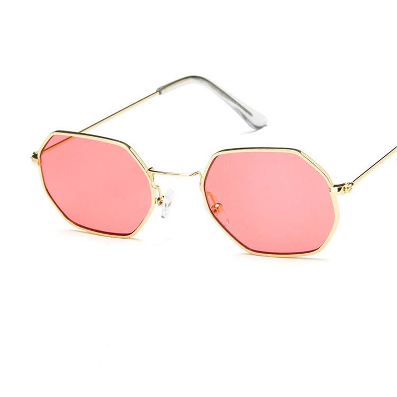 Fashion Sunglasses Women Brand Designer Small Frame Polygon Clear Lens Sunglasses Men Vintage Sun Gl
