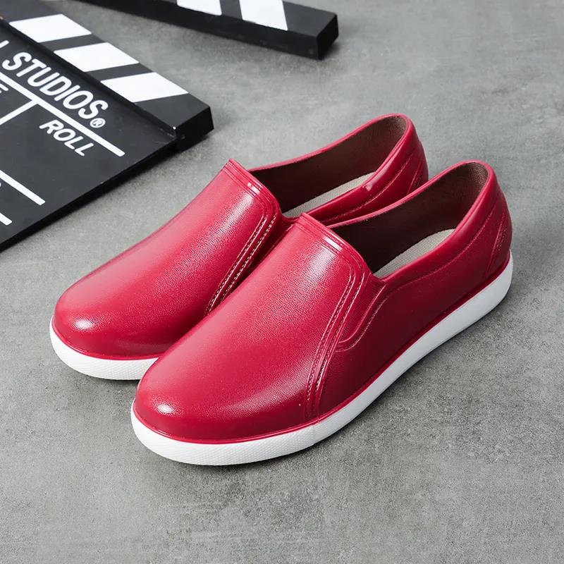 Casual Rubber Shoes Women's Shallow Mouth Low-top Rain Boots Short Tube Non-slip Waterproof Wear-resistant Women's Work Shoes Kitchen