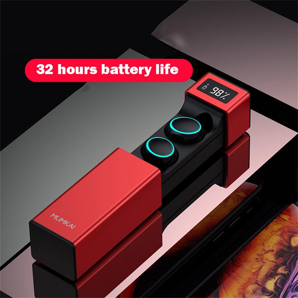 Waterproof 5.0 Earphones Bluetooth Mini HIFI TWS Earbuds Push-pull Headphones LED Display Headset