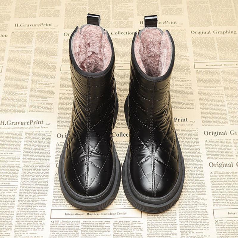 Snow Boots Women's Thickened Warm Autumn and Winter Cotton Shoes Thick-soled Waterproof Non-slip Martin Boots