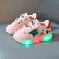 Children's Light Shoes Baby Shoes Spring and Autumn Boys' and Girls' Small White Shoes Anti-skid Middle and Small Children's Sports Walking Shoes