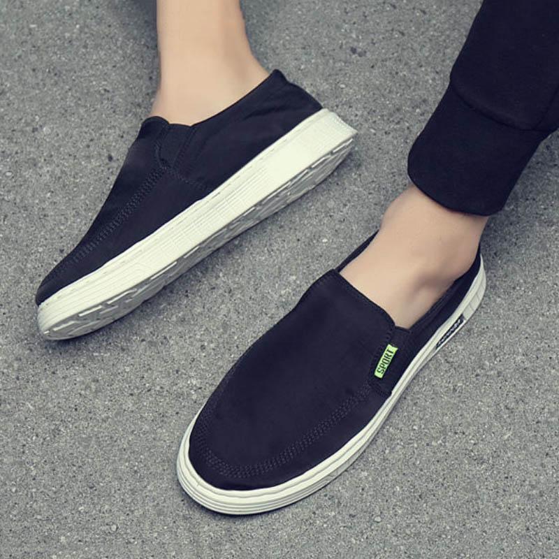 Spring Summer Canvas Shoes Men's Korean Version All-match Casual Cloth Shoes Ice Silk Breathable Deodorant Driving Shoes