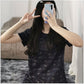 2Pcs/Set Cartoon Animal Women Sleepwear Short Sleeve Top Shorts Pajamas
