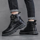 Plus Velvet Padded Winter Warm Snow Boots Men's Leather Cotton Shoes Waterproof Non-slip Trendy Martin Boots
