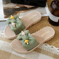 Slippers Women's Summer Outing Wear Bowknot Flip-Flops Tendon Flat-Bottom Soft Non-slip Home Pregnant Women Beach Slipper