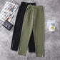 Autumn and Winter Ladies Cotton Warm Long Pants Oversized Stretch Retro Casual Loose Trousers