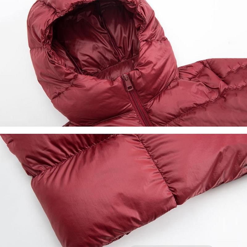 Women's Winter Korean Loose Quilted Coat Warm Stand-collar Down Jacket Women's Glossy Mid-length Down Jacket